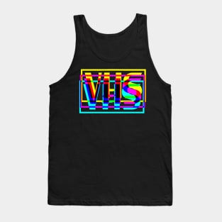 Retro VHS Glitched Tank Top